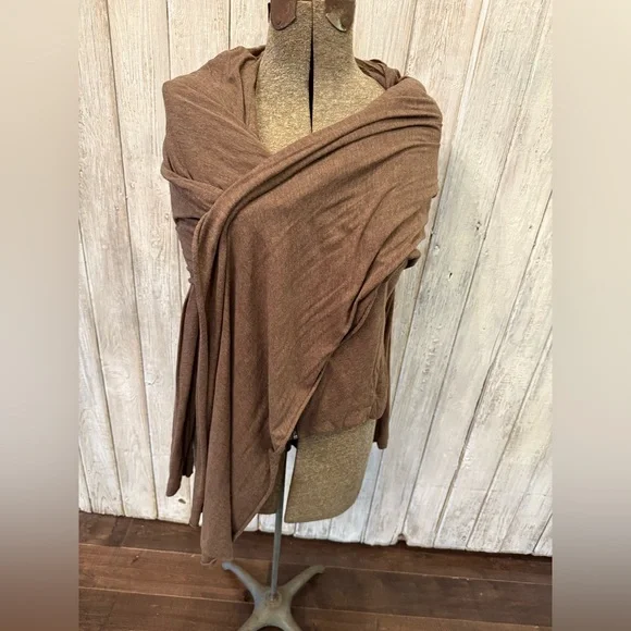 BCBGMaxAzria Brown Cape-Style Tunic - Picture 3 of 9